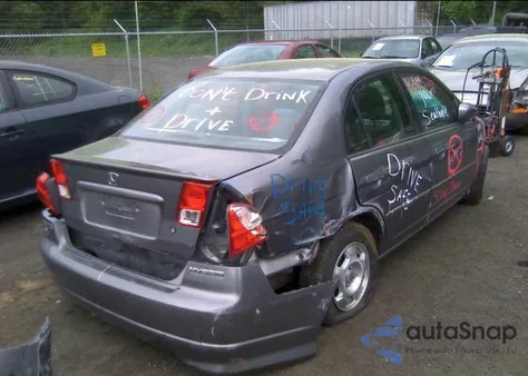 2004 Honda Civic Hybrid из США, поврежденный, VIN JHMES96684S009926